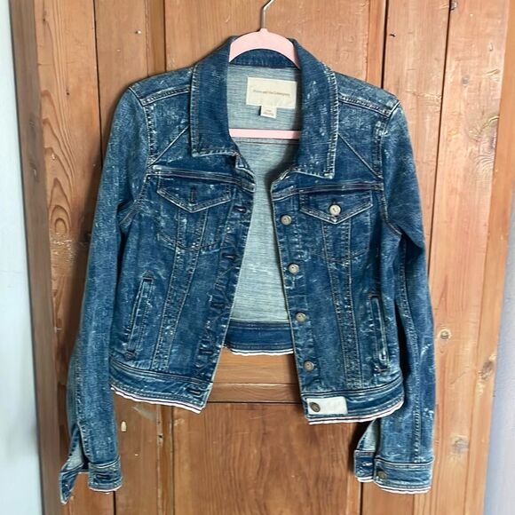 Pilcro and the Letterpress Jackets & Blazers - Pilcro & the Letterpress acid wash distressed denim jacket